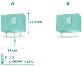 Dalber D-63238H - Gyerek fali lámpa  MOONLIGHT 1xE27/60W/230V
