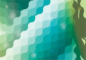 Fotótapéta Zöld-türkiz hullámok vinil absztrakt 254x184 +ragasztó