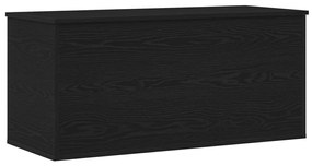 Tárolódoboz Fedéllel Fekete Tölgy 100x42x46 cm Mérnöki Fa