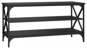 fekete szerelt fa TV-szekrény 100x40x50 cm