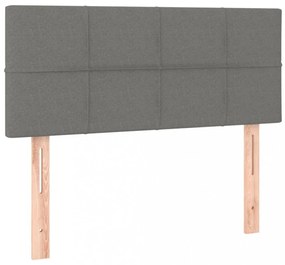 sötétszürke szövet LED-es fejtámla 90x5x78/88 cm