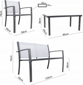 KERTI BÚTORSZETT - PAD, 2 SZÉK, ASZTAL