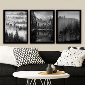 Kép szett 3 db-os 35x45 cm Black &amp; White – Wallity