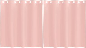 vidaXL 2 db rózsaszín fátyolfüggönyök rojtokkal 140x140 cm