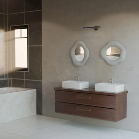 Dekoratív tükör Szett (2 db)Wabi Sabi Cloud - Betonszürke