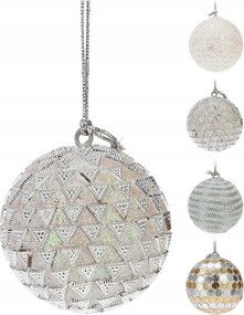 DĂszĂtett karĂĄcsonyfadĂsz EzĂŒst Arany flitterek 12db-os szett karĂĄcsonyfĂĄra Gömbök