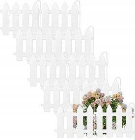 Kerti Kerítés Fehér Kerti Szegély Virágtartó Dísz 10 Db