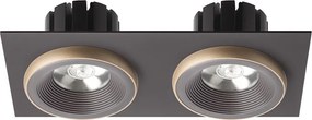 RENDL SHARM SQ II zápustná hnědá/perleťová zlatá 230V LED 2x10W 24° 3000K