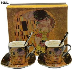 Klimt eszpresszó csésze porcelán díszcsomagolásban A Csók