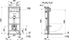 Függesztett WC + PRO WC-ülőke + DUAL LIS nyomólap + beépíthető modul + alátét