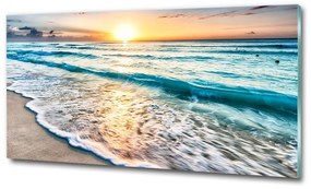 Üvegfotó Sunset beach osh-64168411