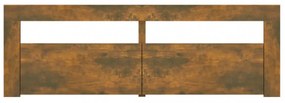füstös tölgy színű TV-szekrény LED-ekkel 120 x 35 x 40 cm