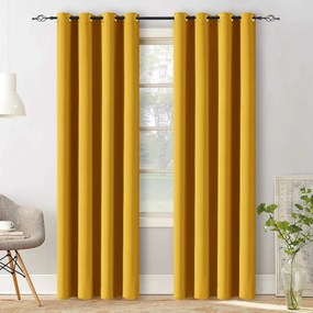 Sárga OXFORD függöny 140x250 cm Felfüggesztés: Hullámos sínszalag