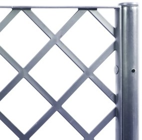 szürke PP rácsos kerti ültetőláda 80 x 40 x 142 cm