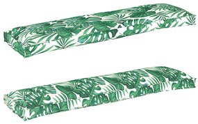 Raklap párna készlet Virágos 2 pcs Levélminta 150 x 40 x 8 cm