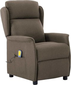 vidaXL Masszázsszék párnával Tópszínű 93.5 x 67.5 x 101.5 cm szövet