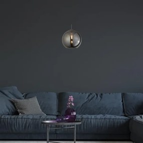 Searchlight - Csillár zsinóron BALL 1xE27/60W/230V fekete