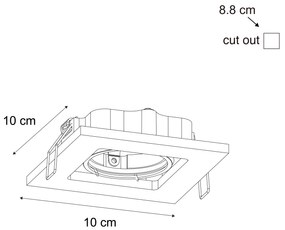 6 darabos modern, sötét bronz színű, állítható süllyesztett spotlámpa szett - Qure