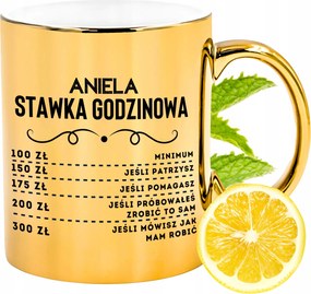 Prémium Arany Csillogó Bögre Angyalkáknak Ajándék Nyomtatott Fotóval