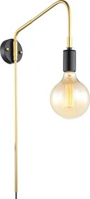 Italux modern vintage fali lámpa malene fekete arany itxmbm3386/1 bk+gd