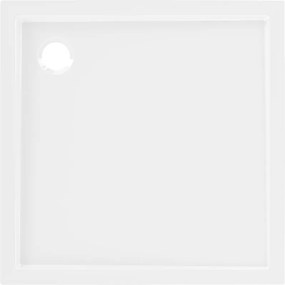 Mexen Flow karcsú, négyzet alakú zuhanytálca 95 x 95 cm, fehér fényes - 46S109595