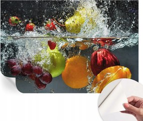 Öntapadós Fali Fotótapéta Hálószobába Gyümölcsök a vízben 104x70 cm