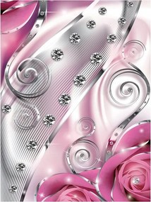 Fotótapéta Rózsák Gyémántfényben Elegancia és Glamour 206x275 +ragasztó