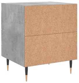 vidaXL 2 db betonszürke szerelt fa éjjeliszekrény 40 x 35 x 47,5 cm