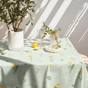 Goldea szögletes terítő 100% pamutvászon - zöld mező 120 x 180 cm