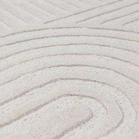 Elefántcsont színű kézi szövésű gyapjú futószőnyeg 60x230 cm Zen Garden – Flair Rugs