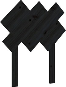 vidaXL fekete tömör fenyőfa ágyfejtámla 72,5x3x81 cm