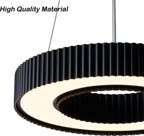 Brilagi - dimmelhető LUMIX LED csillár, 48W, 230V, 3000-6000K, fekete, Ø 50 cm + távirányítóval