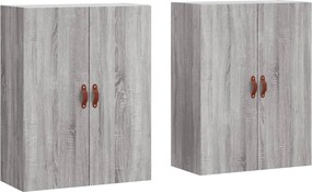 vidaXL 2 db szürke sonoma színű fali szekrény 69,5 x 34 x 90 cm
