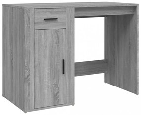 szürke sonoma színű szerelt fa íróasztal 100x49x75 cm