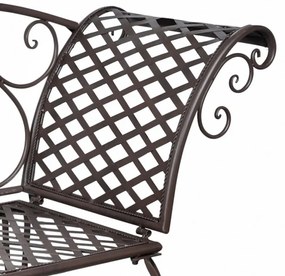 barna antik acél kerti pad 128 cm