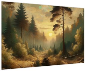 Kép - Napfény az erdőben (90x60 cm)