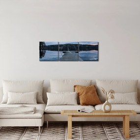 Kép - Móló a tón (órával) (90x30 cm)