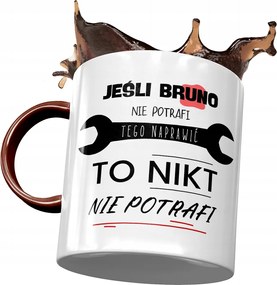 Bordó Bögre Bruno Férj Kolléga Ajándék Nyomtatott Fotóval