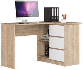 Sarok PC asztal Bodhi (szonoma tölgy + fehér) (J). Akció -14%. 1068827