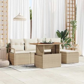 Kert étkező szett párnával 6 pcs Beige és krém