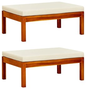 2 db tömör akácfa kerti lábtartó