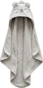 Gyerek fürdőlepedő kapucnival KODA 75x75 cm, szürke