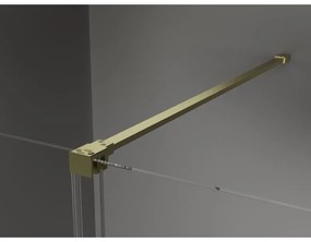 Mexen Velar, zuhanykabin tolóajtóval 130 x 75 cm, 8 mm matt üveg, arany matt, 871-130-075-31-55