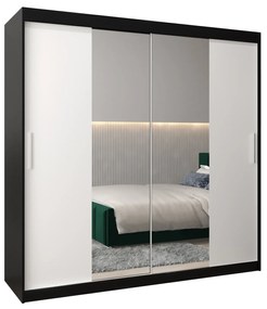 Ruhásszekrény 200 cm Toki 1 (matt fekete + matt fehér). 1064933