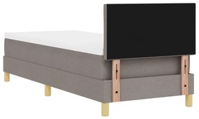 Boxspring ágy matraccal és LED bézs 80x200 cm szövet
