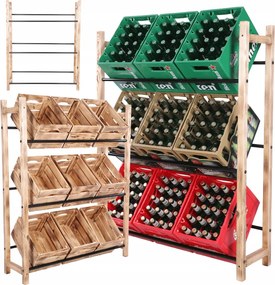 Nagy Italtartó állvány sörtartó állvány 6 dobozhoz Fém Rudak