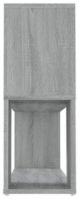szürke sonoma színű szerelt fa könyvszekrény 100x24x63 cm