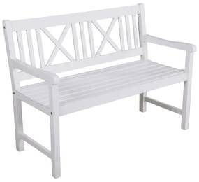 Fehér tömörfa kerti pad Malmö – Garden Pleasure