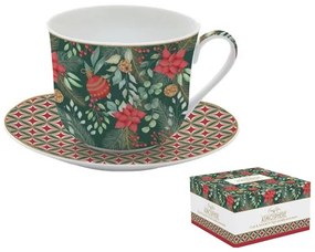 R2S.1454CJOY Porcelán reggelizőcsésze+alj 400ml dobozban,Atmosphere, Christmas Joy