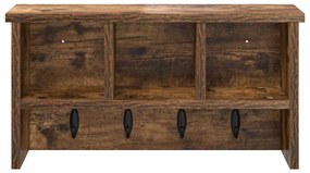 Fali Kabáthorog polcokkal Füstölt tölgy 50 x 16 x 26 cm Faanyag